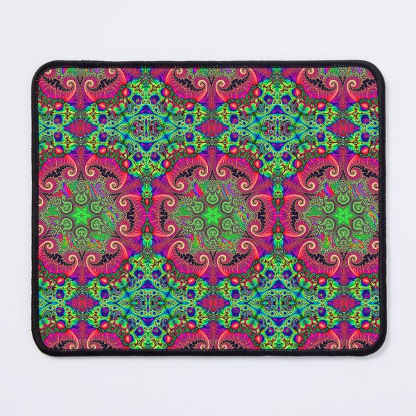 Item preview, Fractals UV Reactive Psychedelic Trippy Pattern in Turquoise  designed and sold by FestDrip.