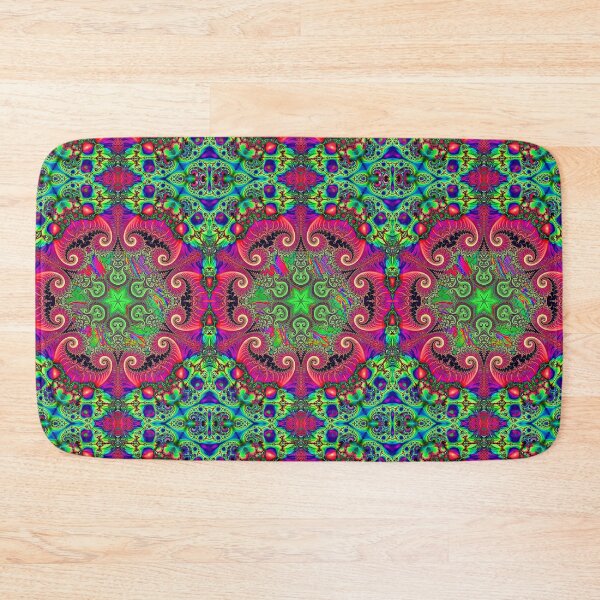Item preview, Fractals UV Reactive Psychedelic Trippy Pattern in Turquoise  designed and sold by FestDrip.