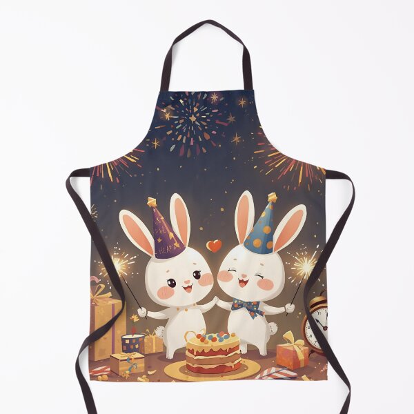 Item preview, Bunny Love Under Fireworks – New Year Celebration Art designed and sold by WildlifeWhimsy.