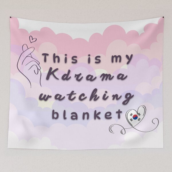 Item preview, This is my Kdrama watching blanket designed and sold by Niche Fandoms R Us.