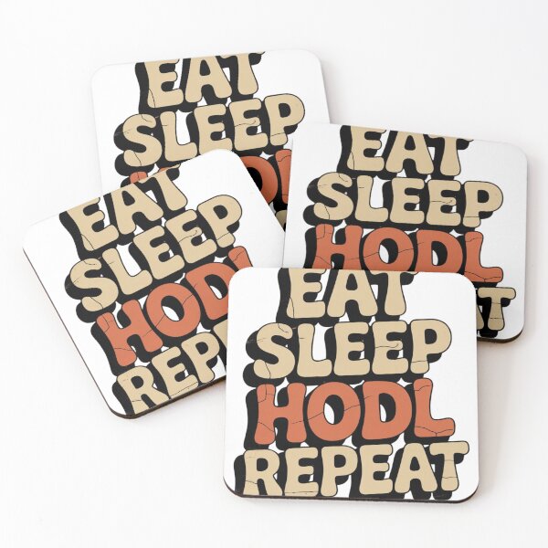 Item preview, Eat Sleep HODL Repeat Retro designed and sold by ACRShop.