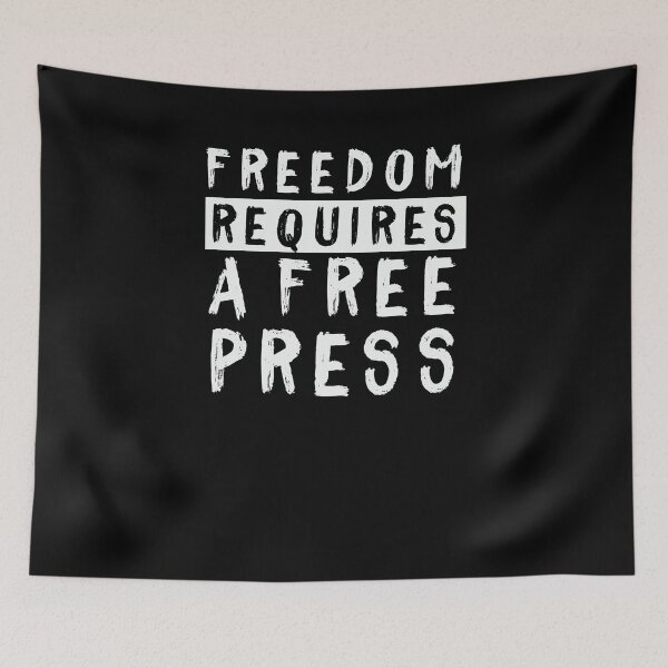 Item preview, Freedom Requires A Free Press Journalist Support T-Shirt designed and sold by LookTwice.