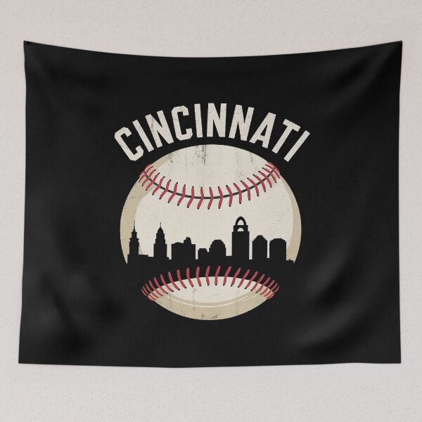 Item preview,  Cincinnati Cityscape Baseball Lover Men designed and sold by khorbiasieno.
