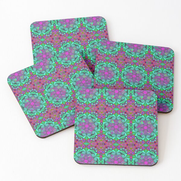 Item preview, Fractals UV Reactive Psychedelic Trippy Pattern in Purple designed and sold by FestDrip.