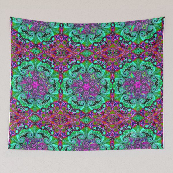 Item preview, Fractals UV Reactive Psychedelic Trippy Pattern in Purple designed and sold by FestDrip.