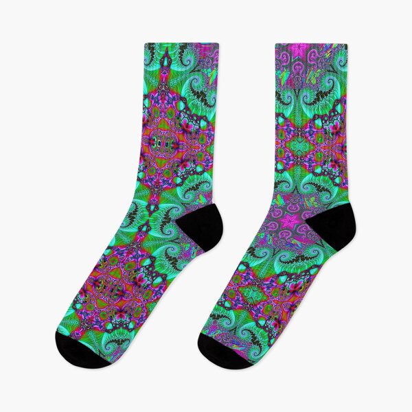 Item preview, Fractals UV Reactive Psychedelic Trippy Pattern in Purple designed and sold by FestDrip.