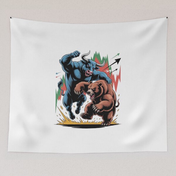Item preview, Bull vs Bear Market Battle designed and sold by ACRShop.