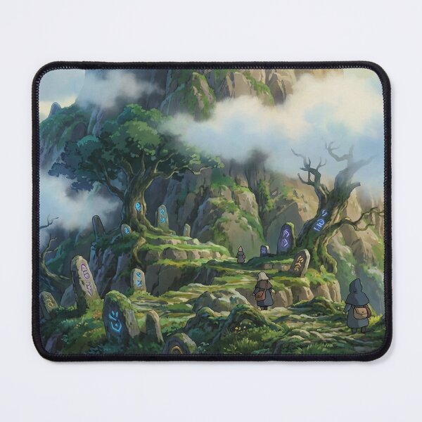 Item preview, Mountain Spirit Peak Ghibli mountain art designed and sold by Glitchart66.