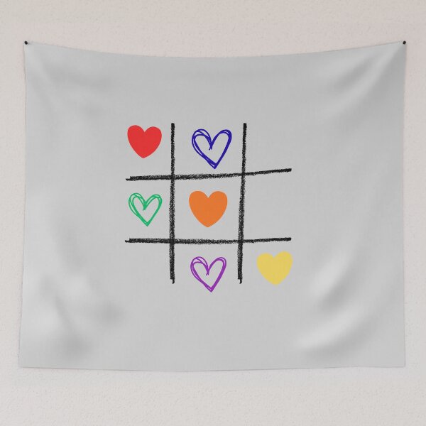 Item preview,  Tic-tac-toe of hearts. LGBT Colors designed and sold by studio468.