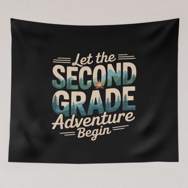 Item preview, Let The 2nd Grade Adventure Begin Retro First Day of School designed and sold by LinlinsDemons.