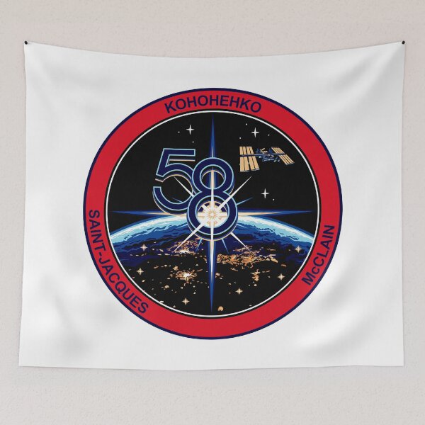 Item preview, International Space Station Expedition 58 Patch designed and sold by CharlieDesings.