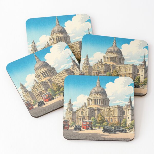 Item preview, St Pauls Cathedral Japanese Woodblock Print designed and sold by Takeda-art.