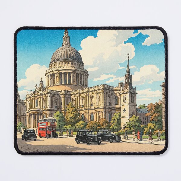 Item preview, St Pauls Cathedral Japanese Woodblock Print designed and sold by Takeda-art.