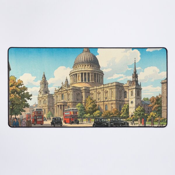 Item preview, St Pauls Cathedral Japanese Woodblock Print designed and sold by Takeda-art.