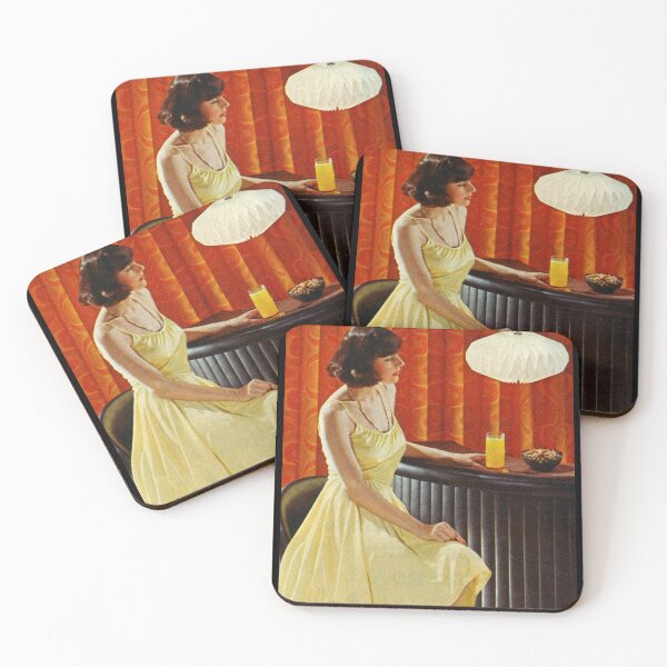 Item preview, Mid Century Night at the Bar - 1970s Girl at Bar designed and sold by The Sticker Bureau.