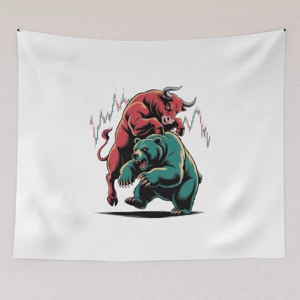 Item preview, Bull vs Bear Market Battle designed and sold by ACRShop.