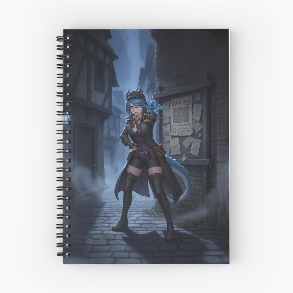 Item preview, Fantasy Detective Blue Dragon Girl designed and sold by DomeGeekArt.