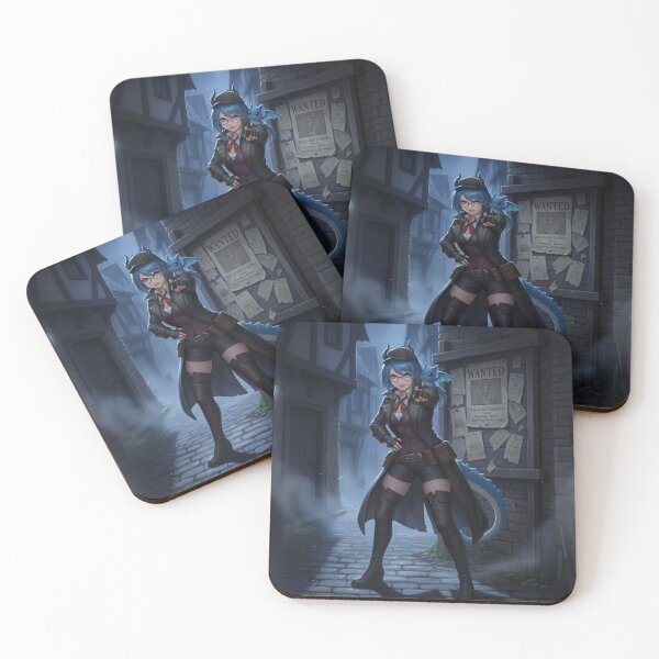 Item preview, Fantasy Detective Blue Dragon Girl designed and sold by DomeGeekArt.