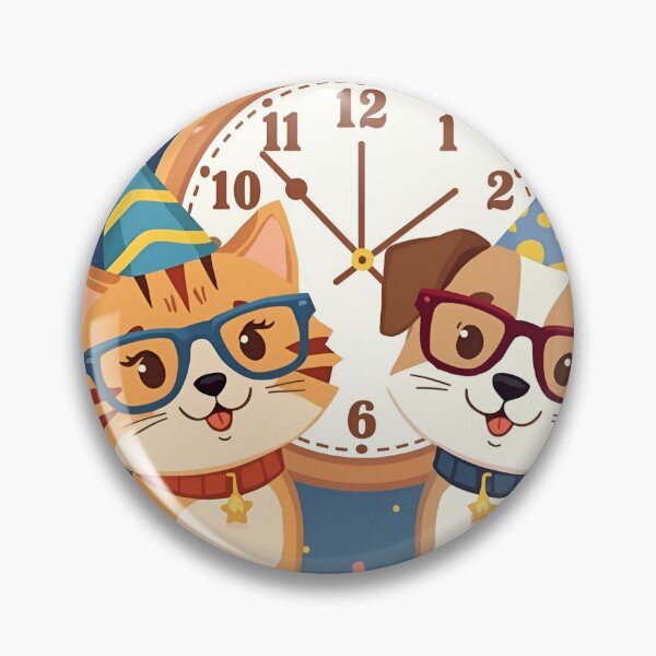 Item preview, Cat and Dog New Year Countdown – 2026 Celebration Illustration designed and sold by WildlifeWhimsy.