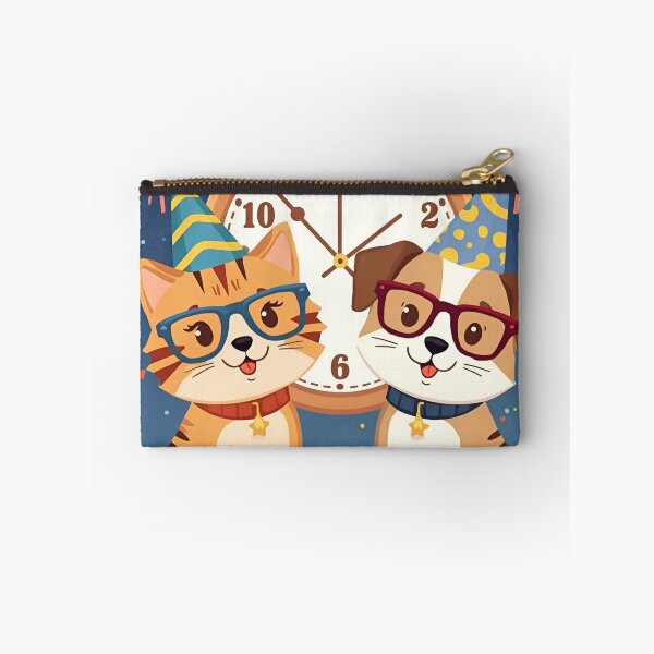Item preview, Cat and Dog New Year Countdown – 2026 Celebration Illustration designed and sold by WildlifeWhimsy.