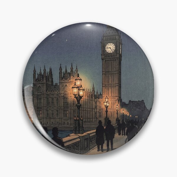 Item preview, The Palace of Westminster at Night Japanese Woodblock Print designed and sold by Takeda-art.