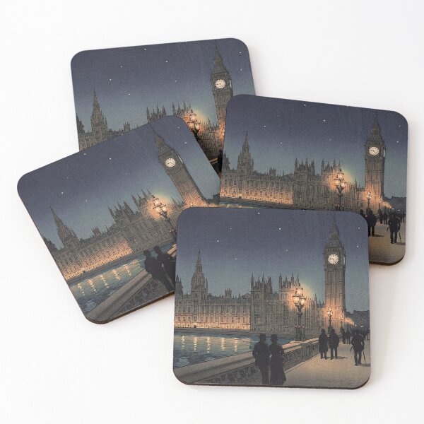 Item preview, The Palace of Westminster at Night Japanese Woodblock Print designed and sold by Takeda-art.
