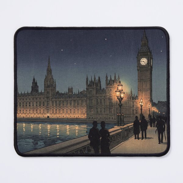 Item preview, The Palace of Westminster at Night Japanese Woodblock Print designed and sold by Takeda-art.