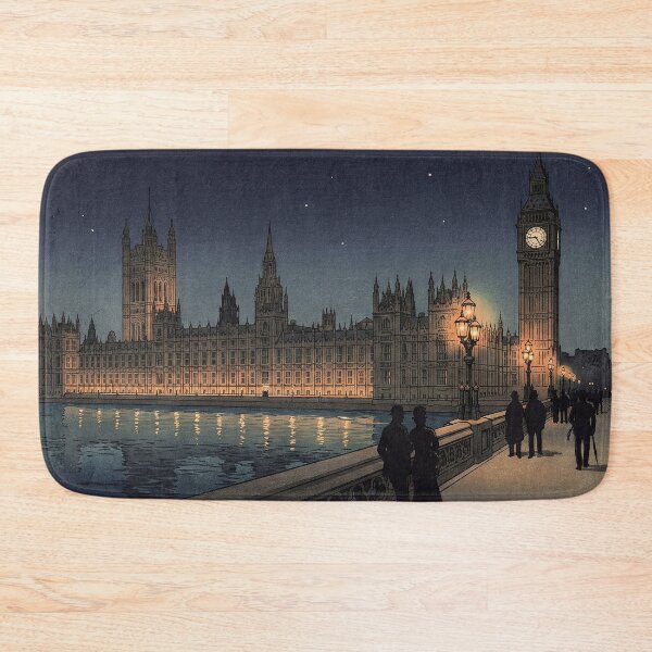 Item preview, The Palace of Westminster at Night Japanese Woodblock Print designed and sold by Takeda-art.