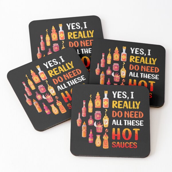 Item preview, Funny Spicy Food Lover Tee - Yes, I Really Do Need All These Hot Sauces designed and sold by Pingestre.