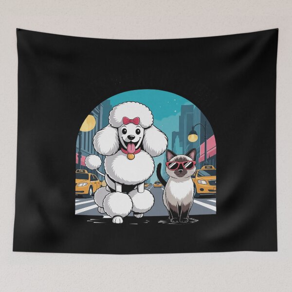Item preview, Let’s Walk This Town – Stylish Dog and Cat Duo designed and sold by LinlinsDemons.
