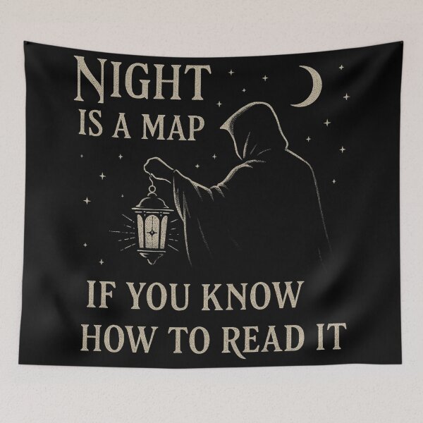 Item preview, Night Is a Map – Lantern Keeper Gothic Design designed and sold by Mouraludia.