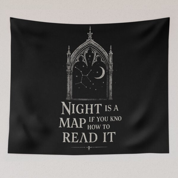 Item preview, Night Is a Map — Gothic Constellation Window designed and sold by Mouraludia.