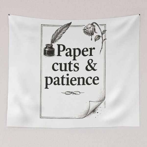 Item preview, Paper Cuts & Patience — Writer’s Motto designed and sold by Mouraludia.