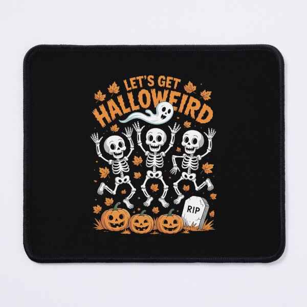 Item preview, Let's Get Halloweird Skeletons Pumpkins designed and sold by LinlinsDemons.