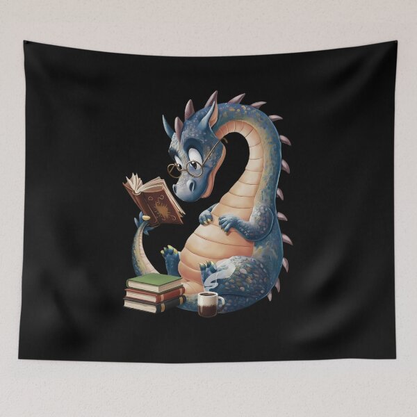 Item preview, Cute Bookish Dragon Reading T-Shirt designed and sold by LashondaGreen89.