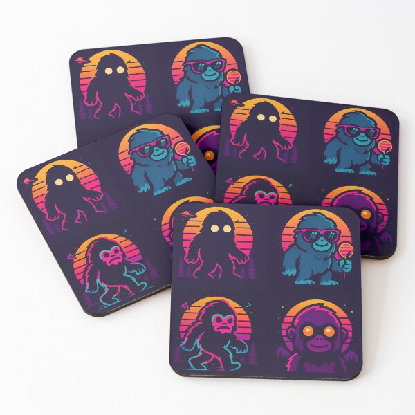 Item preview, Creepy Core Sasquatch Sunset Retro 80s Pattern designed and sold by Spank My Yeti.