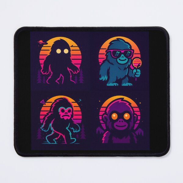 Item preview, Creepy Core Sasquatch Sunset Retro 80s Pattern designed and sold by Spank My Yeti.