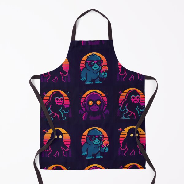 Item preview, Creepy Core Sasquatch Sunset Retro 80s Pattern designed and sold by Spank My Yeti.