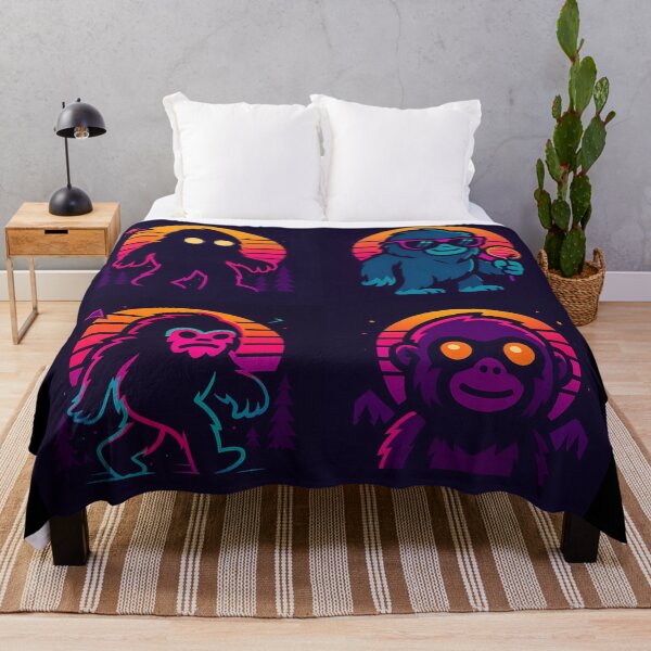 Item preview, Creepy Core Sasquatch Sunset Retro 80s Pattern designed and sold by SpokeBender.