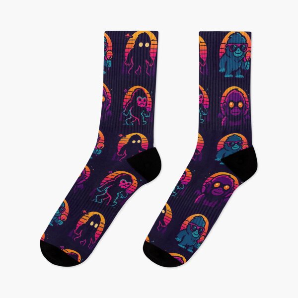 Item preview, Creepy Core Sasquatch Sunset Retro 80s Pattern designed and sold by Spank My Yeti.