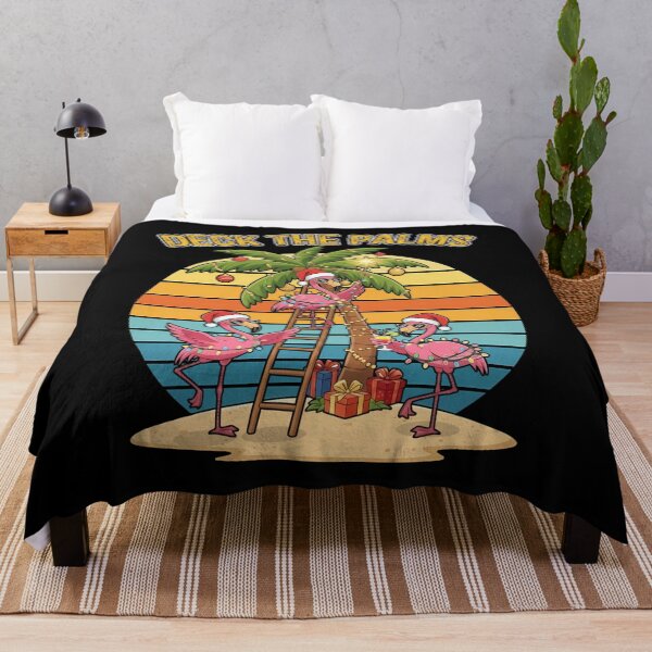 Item preview, Deck the Palms Flamingo Christmas Shirt designed and sold by LarryMBrown.