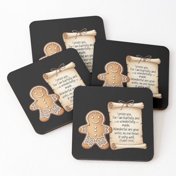 Item preview, Psalm 139:14 Fearfully and Wonderfully Made Art | Gingerbread Recipe Christian Gift designed and sold by ebocraft.