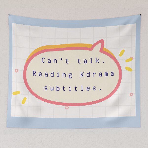 Item preview, Can't talk - reading Kdrama subtitles designed and sold by Niche Fandoms R Us.