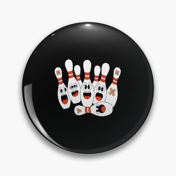 Artikelvorschau, Cartoon Bowling Angst Bowling Pins Lustiger Sport Bowler entworfen und verkauft von khorbiasieno.