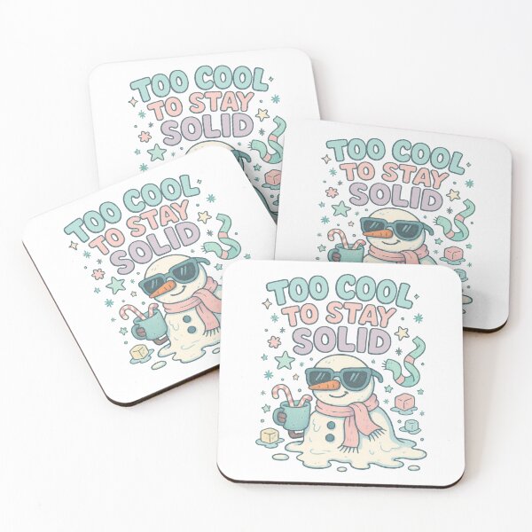 Item preview, Too Cool to Stay Solid - Funny Melting Snowman Holiday Design designed and sold by inkoutninja.