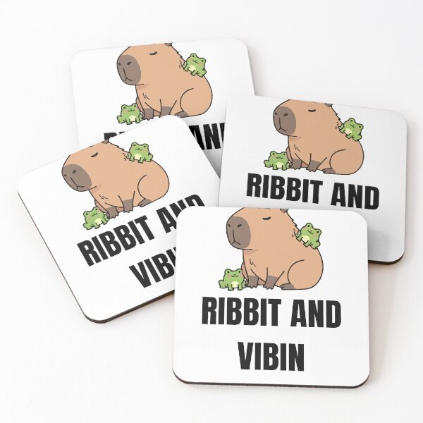 Item preview, Ribbit and Vibin Cute Frog & Capybara Design designed and sold by Mother1Joseph.