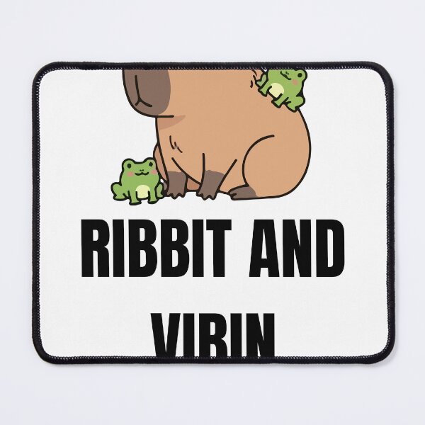 Item preview, Ribbit and Vibin Cute Frog & Capybara Design designed and sold by Mother1Joseph.