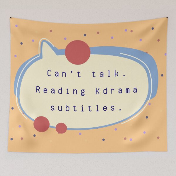 Item preview, Can't talk - reading Kdrama subtitles designed and sold by Niche Fandoms R Us.