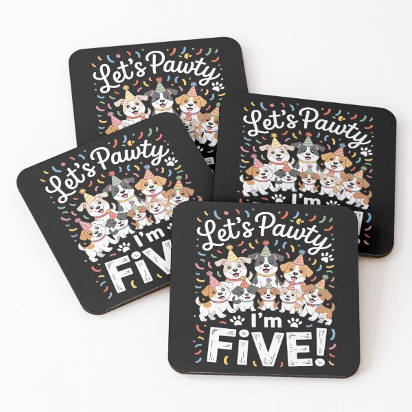 Item preview, Lets Pawty I'm FIVE! Puppy Dog Themed Birthday Party designed and sold by FndPardaL.