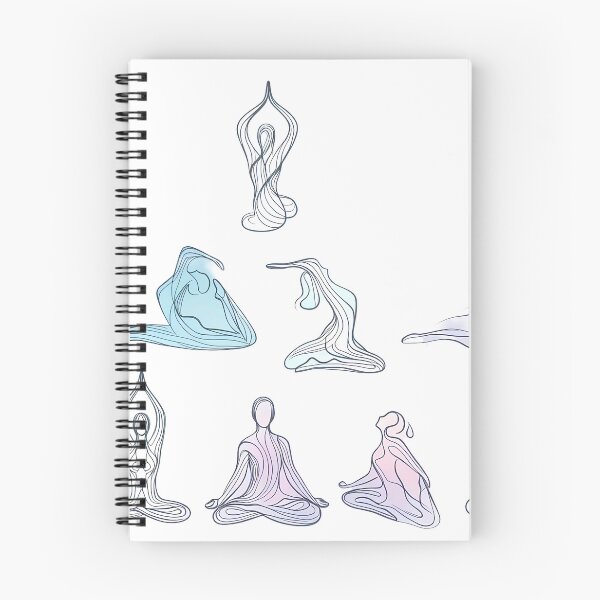 Item preview, Abstract Fluid Yoga Poses Minimalist Line Art designed and sold by oynipshop.